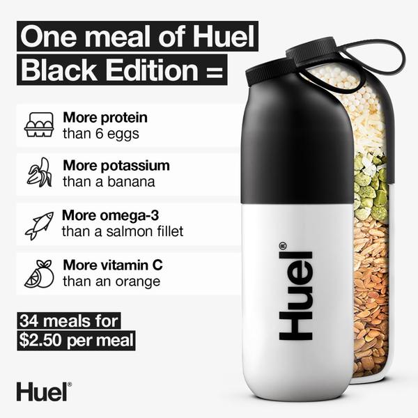 A side-by-side visual comparison displaying the high nutritional density of a meal replacement shake versus whole food equivalents.